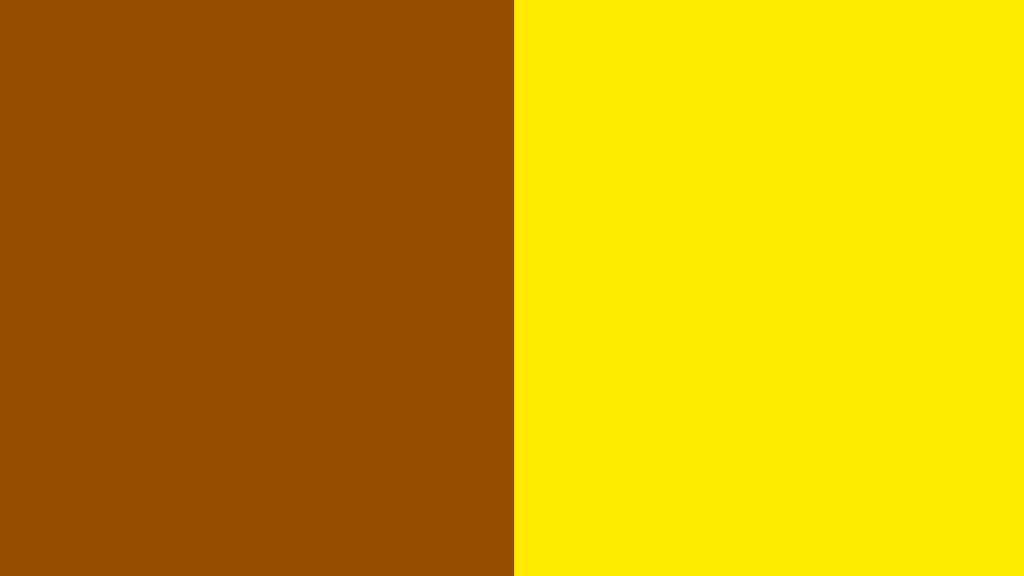 Brown and banana yellow color