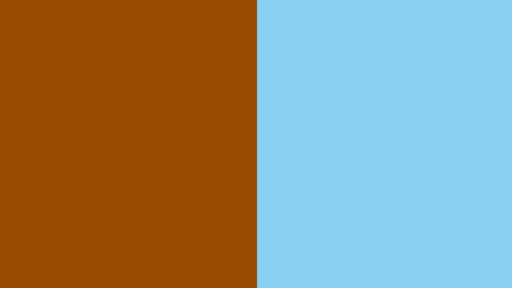 Brown and baby blue color